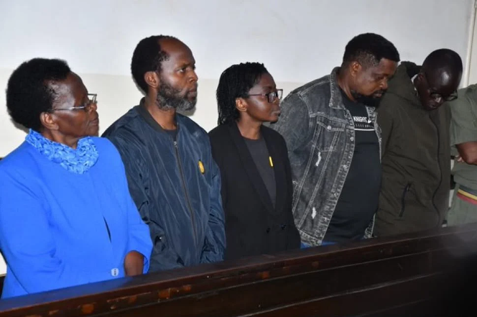 Rose Mbithe, two children, two police constables charged with murder of lawyer Kyalo Mbobu.