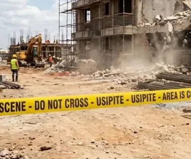 Tragedy as one dead, three injured after wall collapses at Machakos construction site